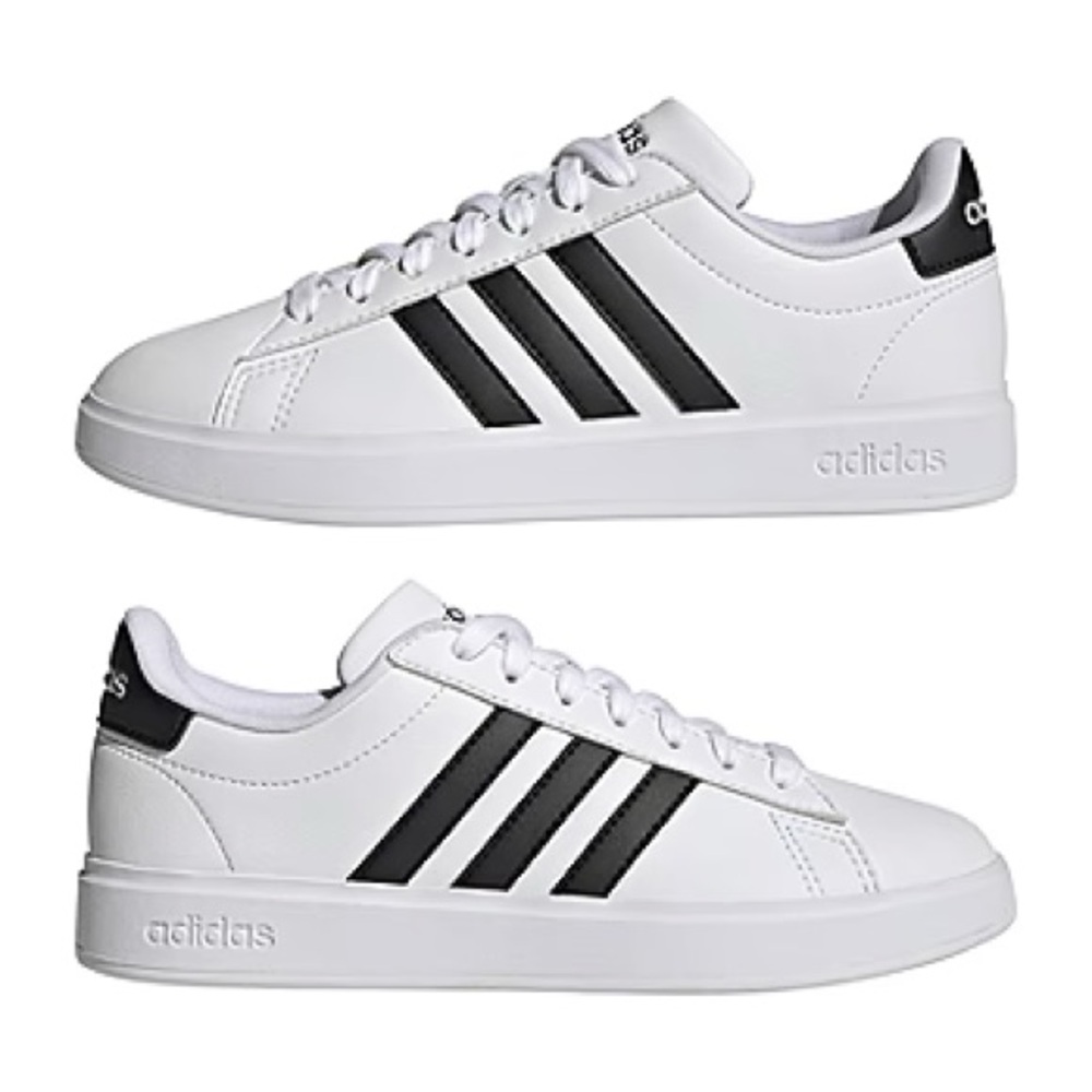 Adidas Women's White and Black Sneakers
